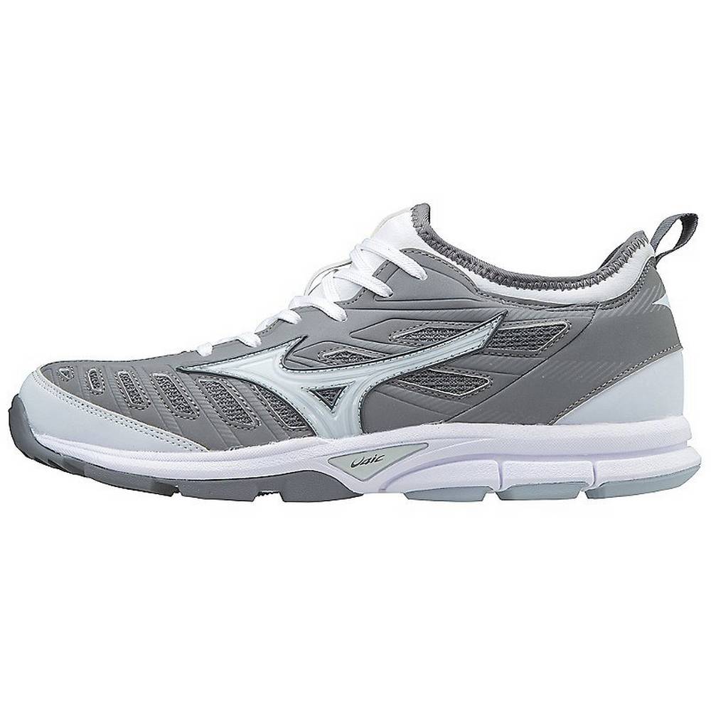 Mizuno Men's Player’s Trainer 2 Baseball Turf Baseball Shoes Grey/White (320549-HRV)